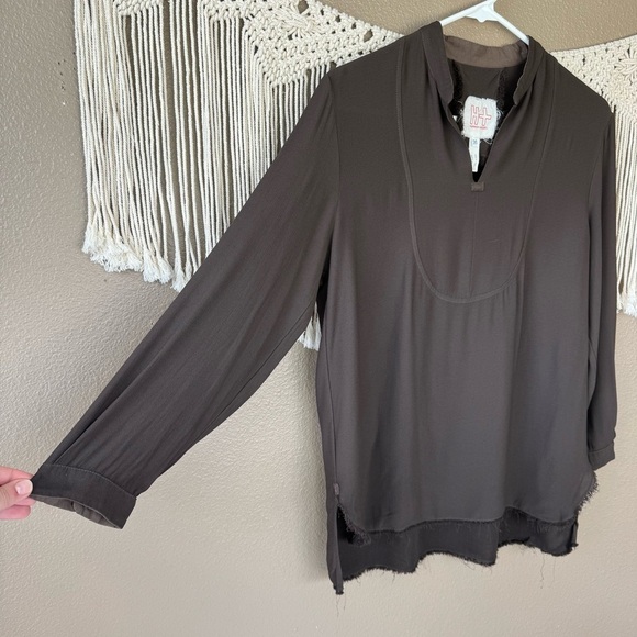 Hannoh Wessel Chelsie brown viscose Blouse Top EUC D - Picture 7 of 10